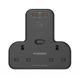 Porodo Multi-Port Wall Socket - Black