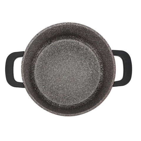 Pre-Order Daewoo AS Series Granite Cooking Set of 11 Pcs (32,28,24 cm Pot, 26 cm Pan, 20 cm Casserole) with 8 Pcs Silicone Pot Handle and Free Food Warmer 6 L