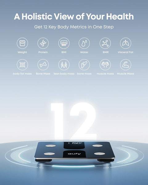Eufy T9146K15 Smart Scale C1 with Bluetooth, Body Fat Scale, Wireless Digital Bathroom Scale, 15 Measurements