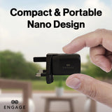 Engage, Dual Port Fast Adapter/Charger (20W) with Interchangeable Adapter