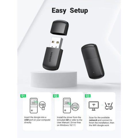 UGREEN AC650 11ac Dual-Band Wireless USB Adapter