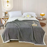 Premium Soft Sherpa Blanket with Zippered Cover, Abstract 3D Design, 200 × 230 cm