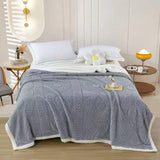 Premium Soft Sherpa Blanket with Zippered Cover, Abstract 3D Design, 200 × 230 cm