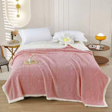 Premium Soft Sherpa Blanket with Zippered Cover, Abstract 3D Design, 200 × 230 cm