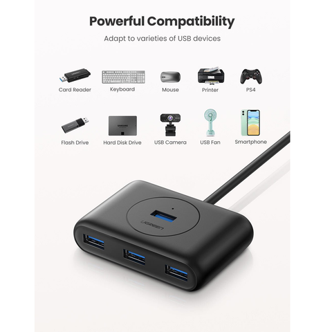 UGREEN USB 3.0 Hub 1m (Black)