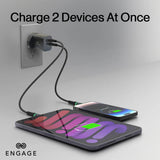 Engage, Dual Port GaN II Fast Adapter/Charger (30W) with Interchangeable Adapter