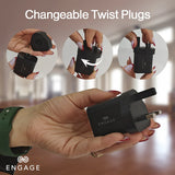Engage, Dual Port GaN II Fast Adapter/Charger (30W) with Interchangeable Adapter