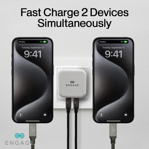 Engage, Dual USB-C Port Power Adapter (35W)