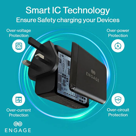 Engage, GaN Charger/Adapter (200W) – Black