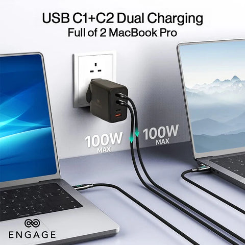 Engage, GaN Charger/Adapter (200W) – Black