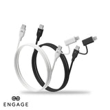 Engage, Super Soft Silicone, USB-C to USB-C Cable with Lightning Adapter
