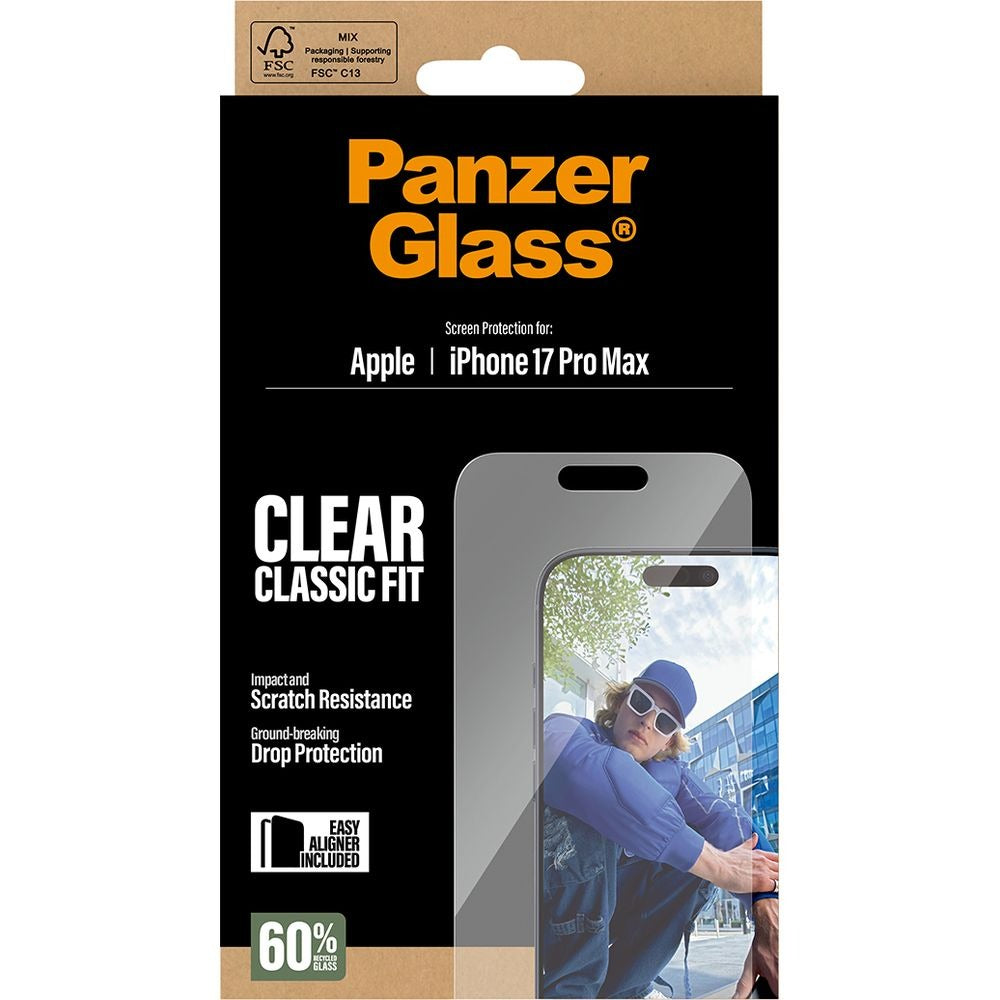 PanzerGlass  Screen Protector iPhone 17, 17 Pro, 17 Air, 17 Pro Max |  Classic Fit w. Easy Aligner PanzerGlass  Screen Protector iPhone 17, 17 Pro, 17 Air, 17 Pro Max |  Classic Fit w. Easy Aligner