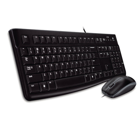 Logitech MK120 Wired Keyboard & Mouse Combo Arabic/English – Black