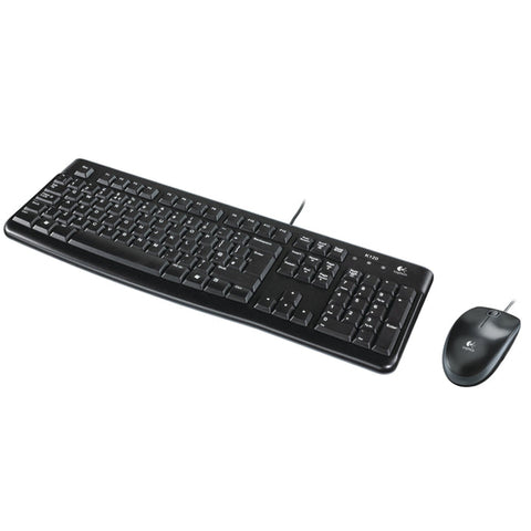 Logitech MK120 Wired Keyboard & Mouse Combo Arabic/English – Black