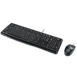 Logitech MK120 Wired Keyboard & Mouse Combo Arabic/English – Black