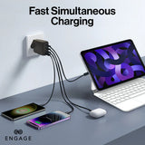 Engage, Power Adapter with Interchangeable UK/EU Plug & 4 Ports (100W)