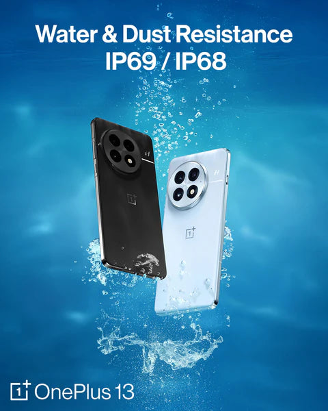 ون بلس 13 5G – شاشة Pro XDR مقاس 6.82 بوصة بمعدل تحديث 120Hz، ذاكرة RAM بسعة 16GB، سعة تخزين 512GB، معالج Snapdragon 8 Elite، شحن سريع بقوة 100 واط