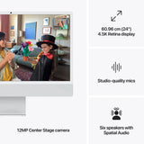 Apple iMac - 24" Standard Glass / M4 / 10-Core CPU / 10-Core GPU / 16 Core Neural Engine / 16GB RAM / 512GB SSD / Arb/Eng / Silver / 1YW