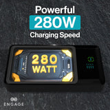 Engage, Power Bank (25000 mAh) – Dual Wireless Charging, 3 USB-C, 1 USB-A