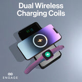 Engage, Power Bank (25000 mAh) – Dual Wireless Charging, 3 USB-C, 1 USB-A
