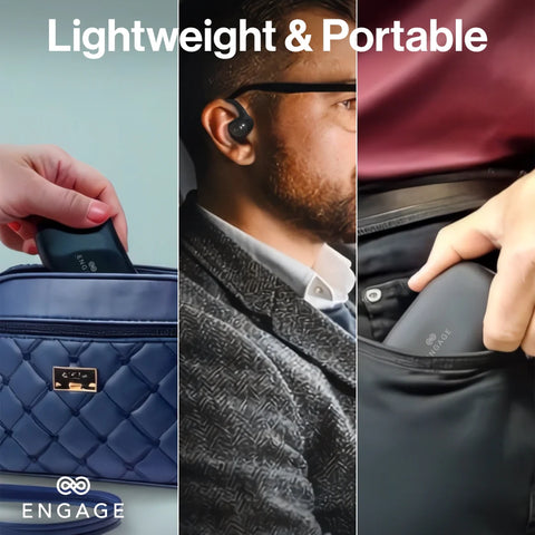 Engage Open-Ear Wireless Earbuds with Display Charging Case – Bluetooth 5.4, ENC Noise Cancelling, IPX5