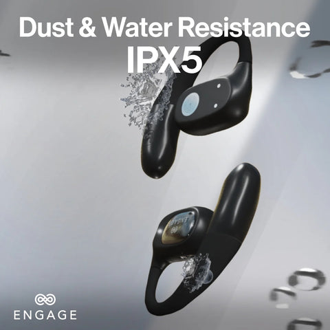 Engage Open-Ear Wireless Earbuds with Display Charging Case – Bluetooth 5.4, ENC Noise Cancelling, IPX5