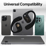 Engage Open-Ear Wireless Earbuds with Display Charging Case – Bluetooth 5.4, ENC Noise Cancelling, IPX5