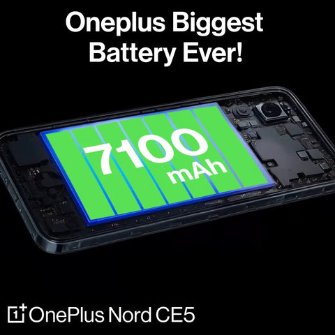 ون بلس نورد CE5 5G – شاشة AMOLED مقاس 6.77 بوصة بمعدل تحديث 120Hz، ذاكرة RAM بسعة 8GB، سعة تخزين 256GB، معالج Dimensity 8350، شحن سريع بقوة 80 واط