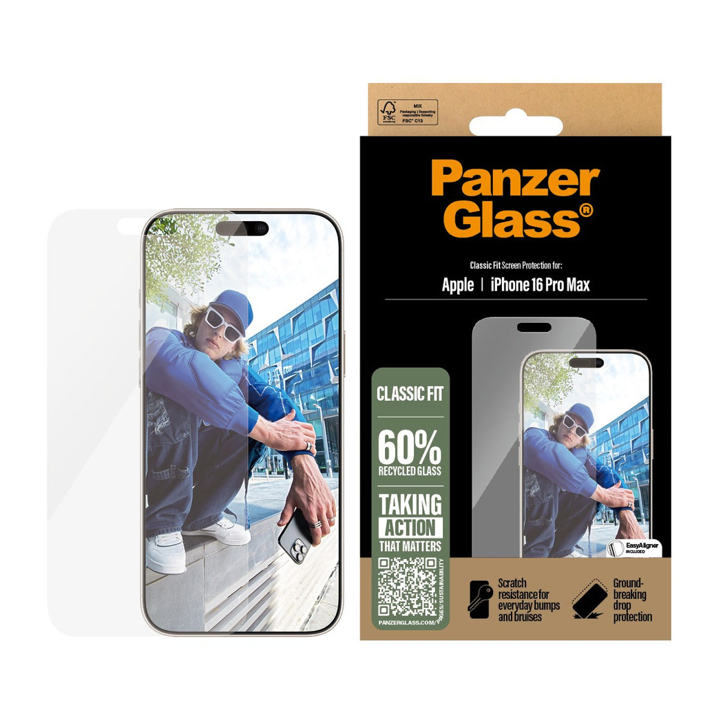 PanzerGlass® 2876, Screen Protector Clear iPhone 16 Pro Max | Classic Fit PanzerGlass® 2876, Screen Protector Clear iPhone 16 Pro Max | Classic Fit