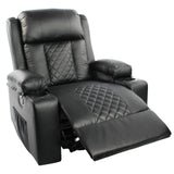 Black Bull Premium Sofa Swivel Rocker Recliner Size (H:107 W: 86 cm) โ PU Black (Free Delivery and Installation)