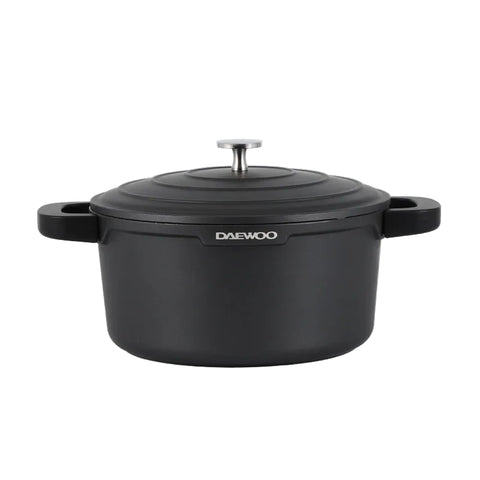 Pre-Order Daewoo AS Series Granite Cooking Set of 11 Pcs (32,28,24 cm Pot, 26 cm Pan, 20 cm Casserole) with 8 Pcs Silicone Pot Handle and Free Food Warmer 6 L