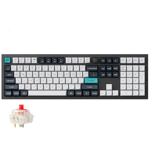 Keychron, Q6 Max QMK/VIA Wireless Custom Mechanical Keyboard - Carbon Black (English/Arabic Layout)