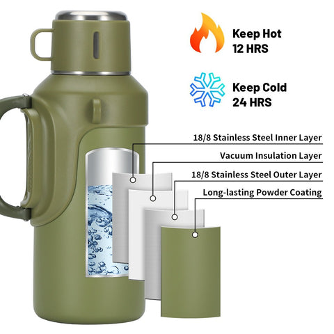 D.kadi KD9106 Vacuum Bottle  - 1L