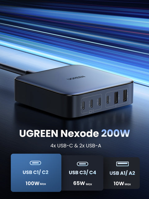 UGREEN GaN 200W Desktop Charger (6-Port)CD271