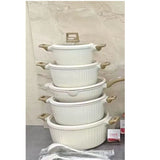OSFE Granite Cookware Set 12 pcs - Ivory