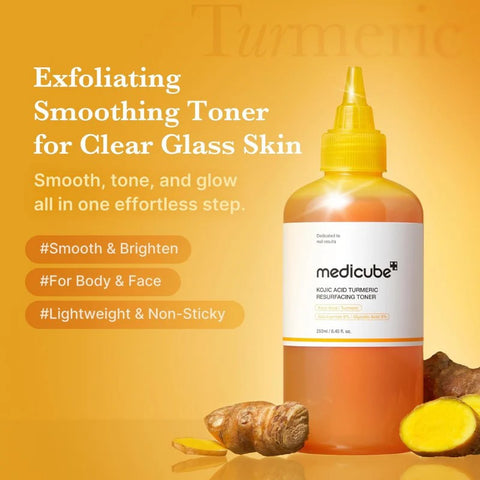 Medicube, Kojic Acid Turmeric Resurfacing Toner, 250ml