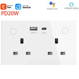 Gopeta, WiFi 13A UK Double Socket with 2 USB outlets (USB-A & USB-C)