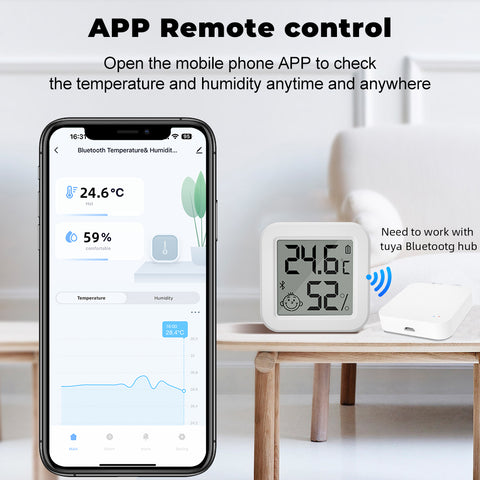 Gopeta WL-THB1, Bluetooth Temperature and Humidity Sensor with Digital Display
