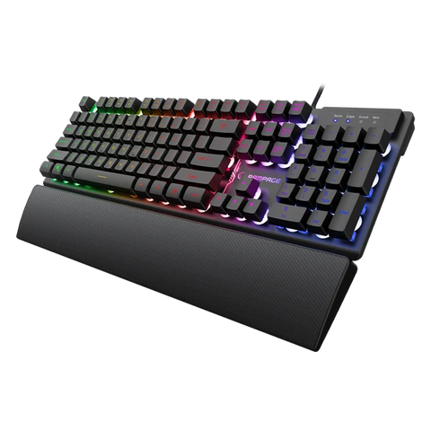 Rampage FORTUNA KM-RX7 Keyboard and Mouse Combo - US Layout USB 6400 DPI - Black