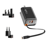 WiWU Helix Pro Wi-G027 67W GaN Fast Charger with Built-in USB-C Cable