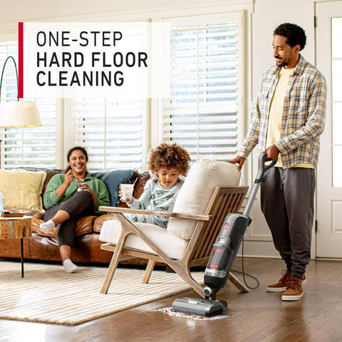 Hoover Streamline Wet & Dry Stick Vacuum Cleaner for Hard Floors – One-Step Cleaning, Dual Tank, LCD Display