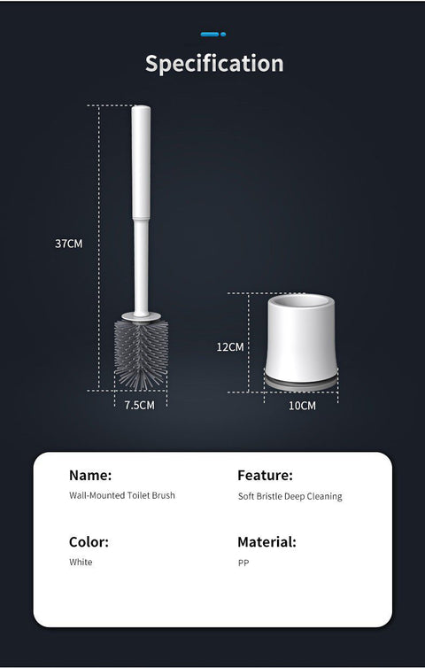 Toilet Cleaning Brush + Holder