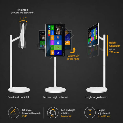 32-Inch Android 13 Smart Touch Display with SIM Support, Full HD IPS Screen, 4GB RAM, 128GB Storage & Rotating Stand