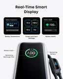 Anker Laptop Power Bank (25K, 165W, Built-In and Retractable Cables) - Black