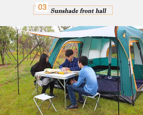 Foldable Family Camping Tent with Carry Bag – 8–10 Persons