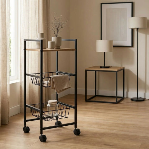 3-Tier Kitchen Organizer Cart with wheels (29 x 30 x 70 cm)