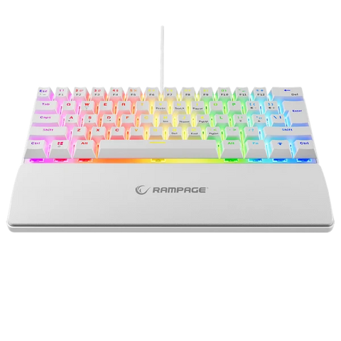 Rampage 60% Gaming Keyboard - White