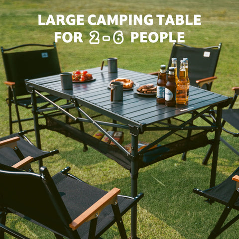 Naturehike Simple Star H01 Foldable Table - Black (120*70*73)