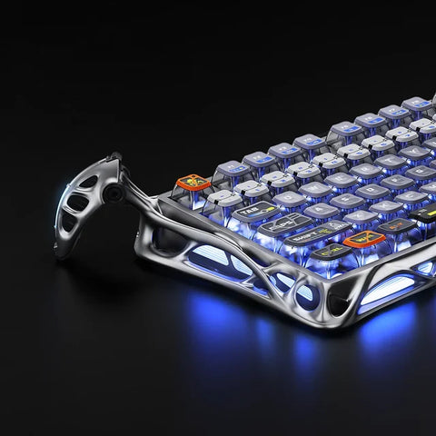 GravaStar Mercury K1 Pro 75% Wireless Mechanical Gaming Keyboard-Interstellar Silver