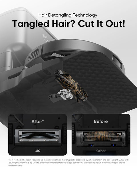 يوفي T2278V11، مكنسة روبوت هجينة L60 مع قاعدة التفريغ الذاتي – أسود